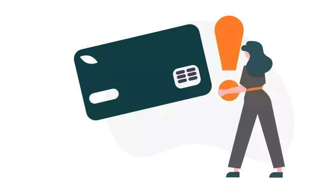 illustration of a woman with credit card